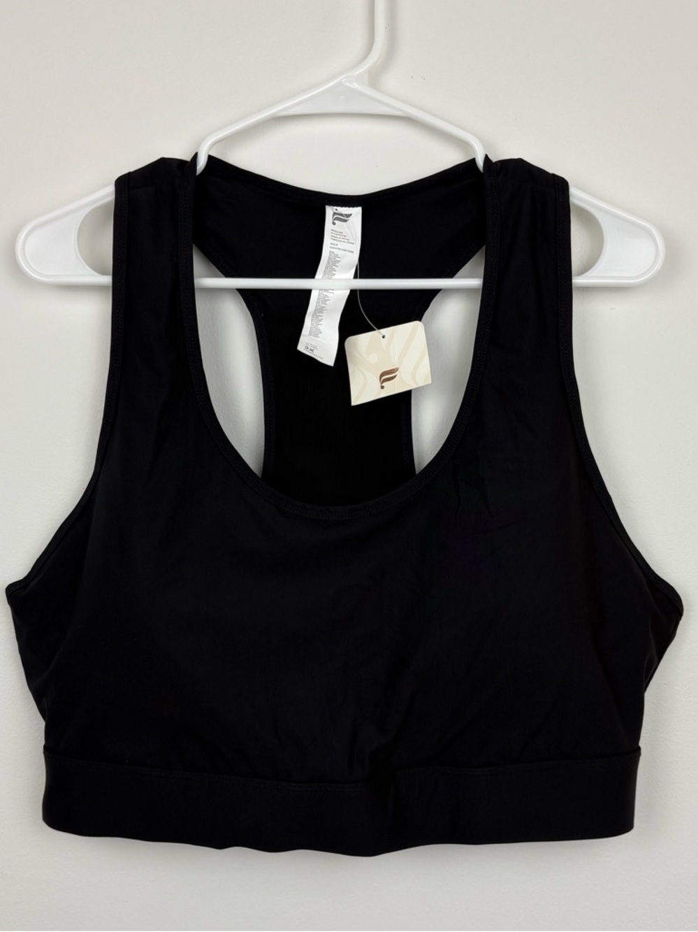 Fabletics Black On-The-Go Sports Bra II Medium-Impact Racerback Sz 3X NWT